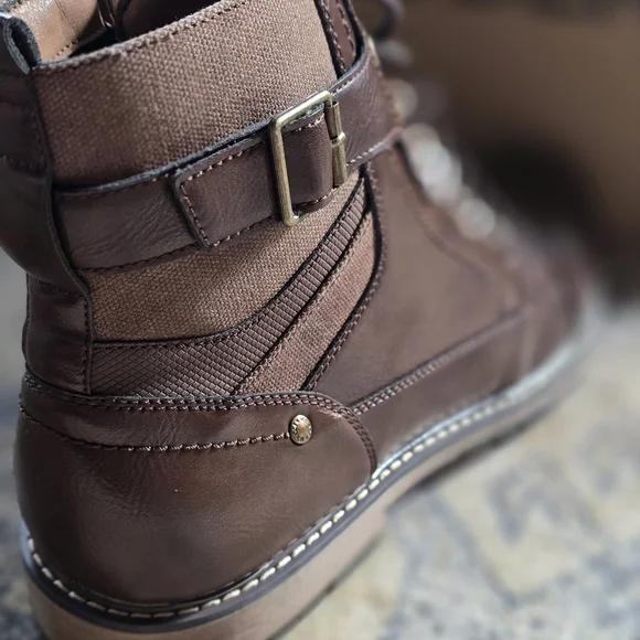 Steve Madden Dark Brown Leather Boots - Picture 4 of 6